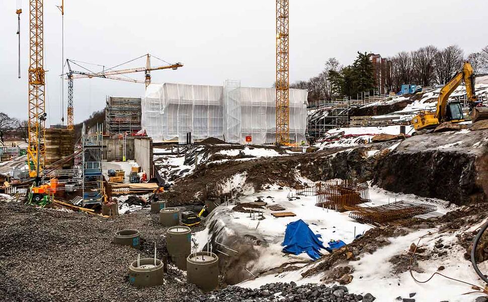 Strømbruken måles fortløpende i prosjekt Tøyenbadet i Oslo, som står ferdig i 2024. Foto: Tove Lauluten/Oslobygg KF