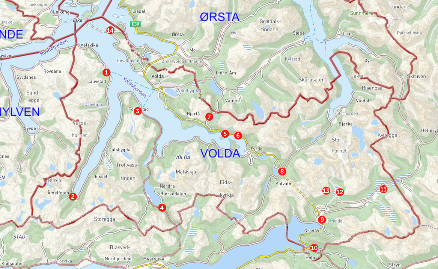 Kart fritidshus fellespunkt Volda 2023.jpg