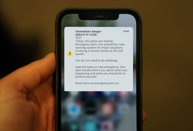 Nødvarsel på mobil