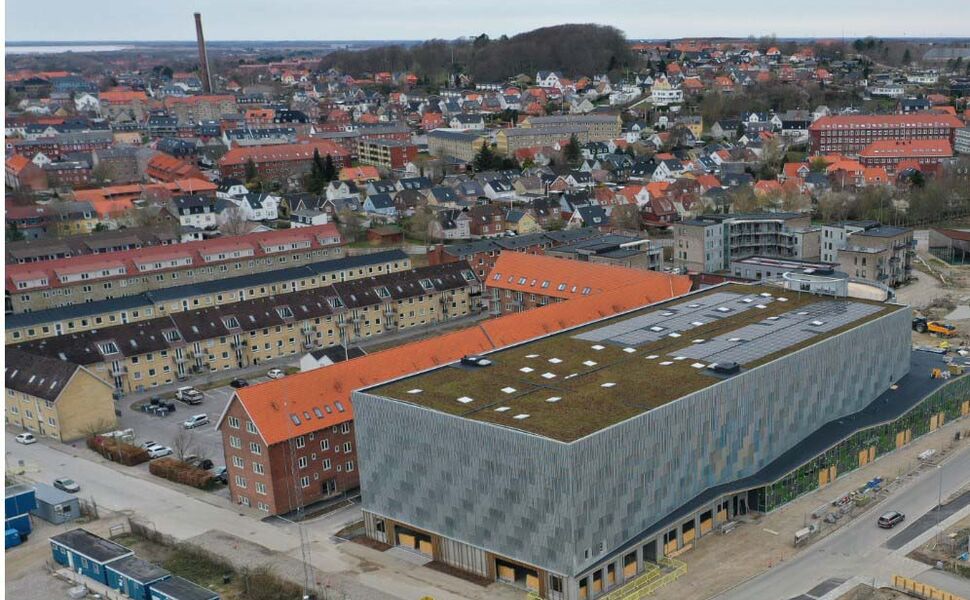 Mobilitets- og parkeringshuset i Nørresundby. Foto: VisBlue