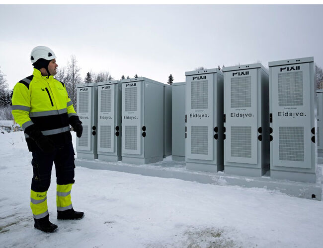 Et batterisystem ble installert i Tensio sitt distribusjonsnett i Lierne kommune i desember i 2022 som en del av et pilotprosjekt i IDE-prosjektet. Foto: Tensio