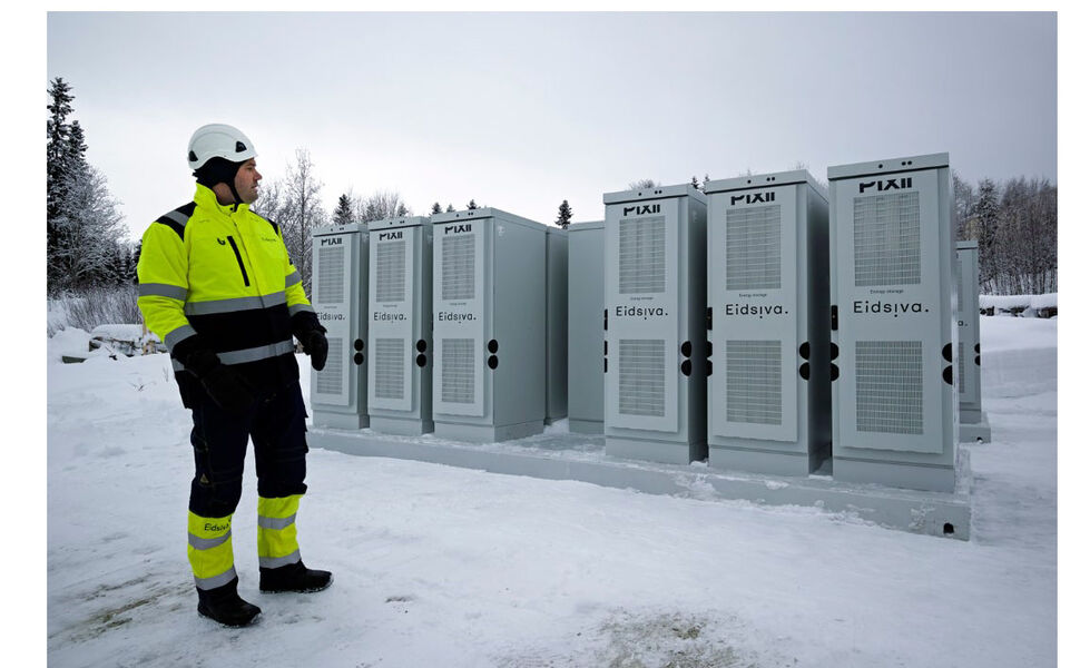 Et batterisystem ble installert i Tensio sitt distribusjonsnett i Lierne kommune i desember i 2022 som en del av et pilotprosjekt i IDE-prosjektet. Foto: Tensio