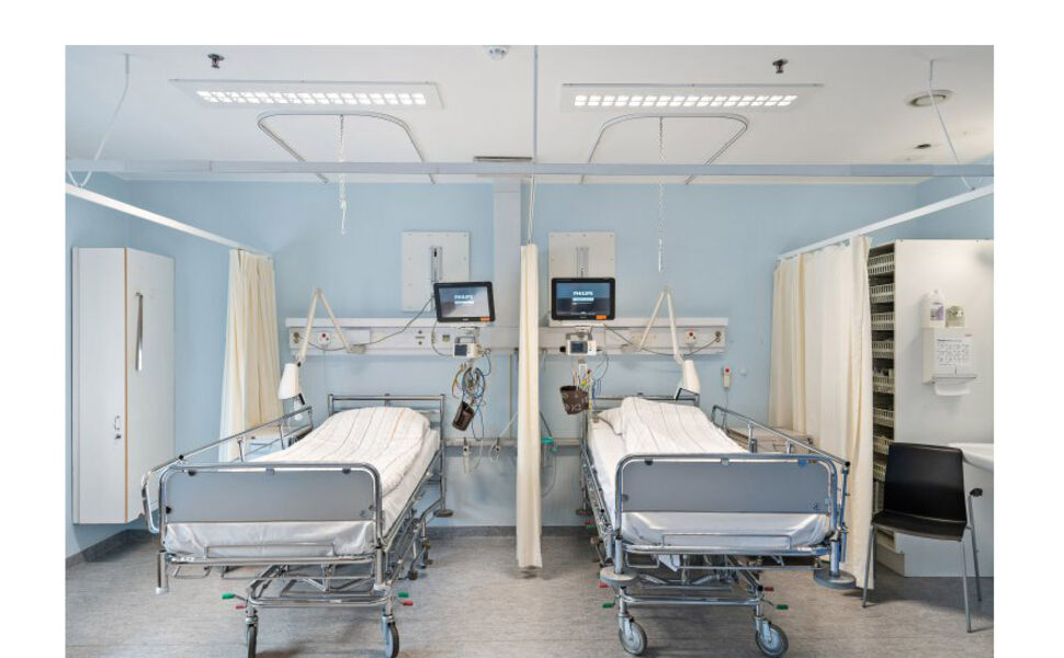 Nye LED-armaturer fra blant annet Glamox skal installeres i alle sykehusets bygninger. Foto: Glamox.