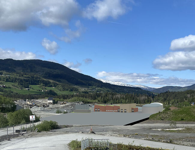 Bjørkemoen på Voss. Her kommer BIRs biogassanlegg. Foto: BIR