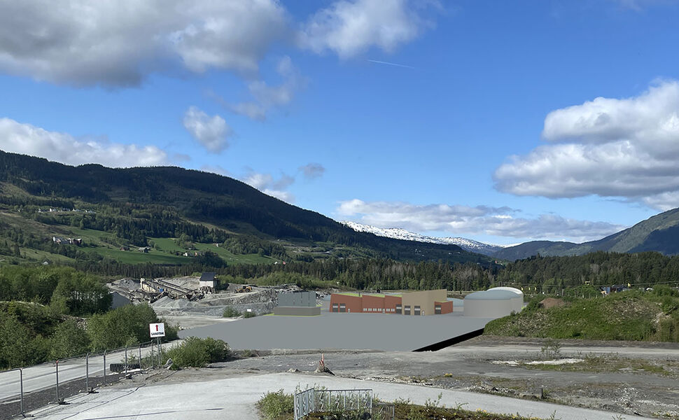 Bjørkemoen på Voss. Her kommer BIRs biogassanlegg. Foto: BIR