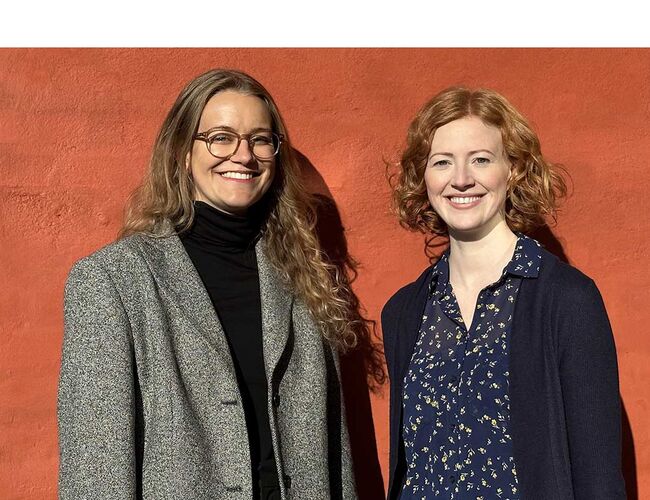 Jenny Maria Hammerlund Ribe (til venstre) og Stine Marie Hoggen begynte begge i Grønn Byggallianse i oktober. Foto: Grønn Byggallianse