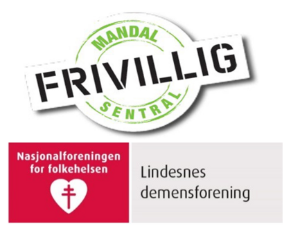 Logoene til Mandal frivilligsentral og Lindesnes demensforening