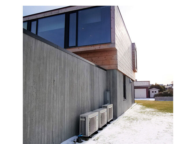 Ingebrigtsen-huset varmes opp med varmepumpe.  Foto: Panasonic