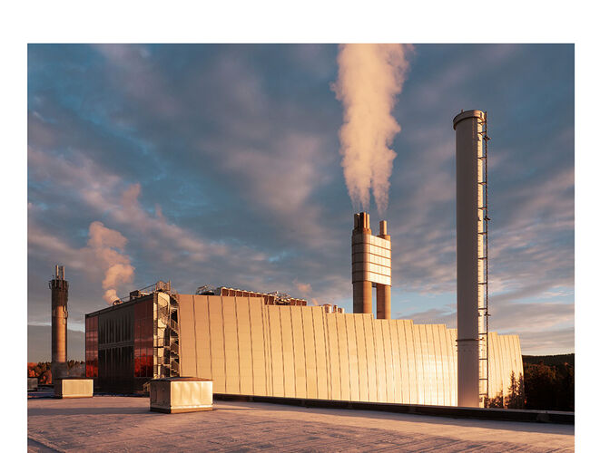 Det planlagte karbonfangstanlegget skal fange CO2 fra Celsios avfallsforbrenningsanlegg på Klemetsrud i Oslo. Foto: Hafslund Oslo Celsio, Einar Aslaksen