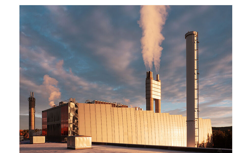 Det planlagte karbonfangstanlegget skal fange CO2 fra Celsios avfallsforbrenningsanlegg på Klemetsrud i Oslo. Foto: Hafslund Oslo Celsio, Einar Aslaksen