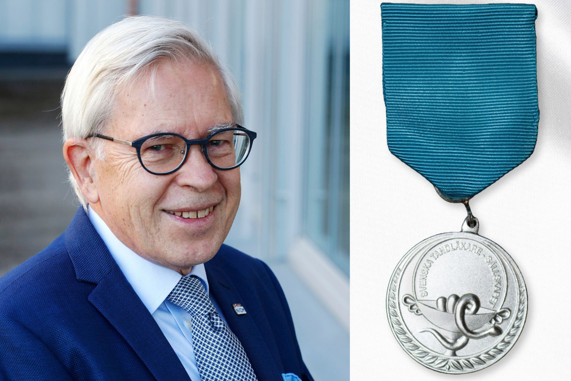 Former director at NIOM, Jon Einar Dahl is awarded the Swedish Dental Society’s medal of honour