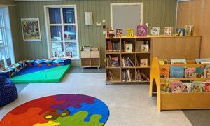 Biblioteket i barnehagen - foto: Gry Tove Kristensen Vik
