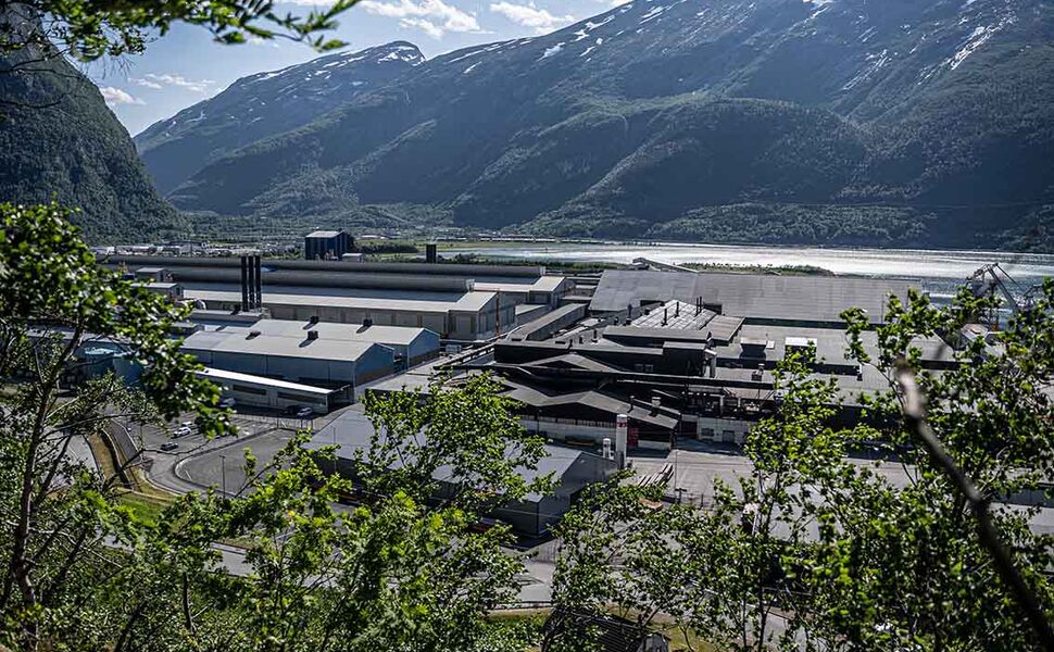 Norsk Hydro sitt anlegg på Sunndalsøra Foto: Enova SF