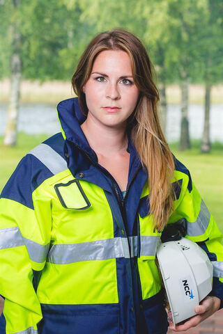 Sara Eriksson, prosjektleder hos NCC Building Sweden i Värmland. Foto: NCC