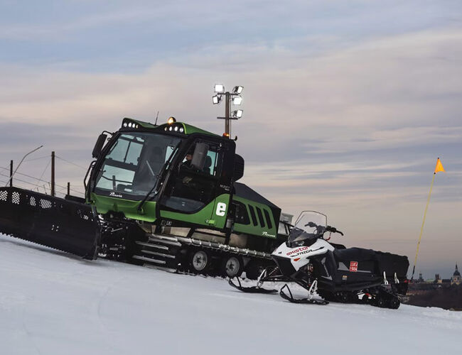 SkiStars mål med pilotprosjektet er å påvise at overgangen til helt fossilfri drift av et skianlegg er mulig. Foto: Hammarbybacken Stockholm