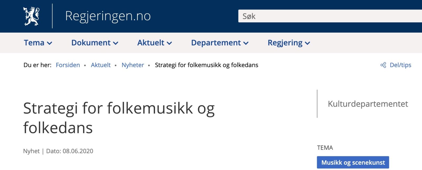 Det lokale må stå sentralt i en strategi for folkemusikk