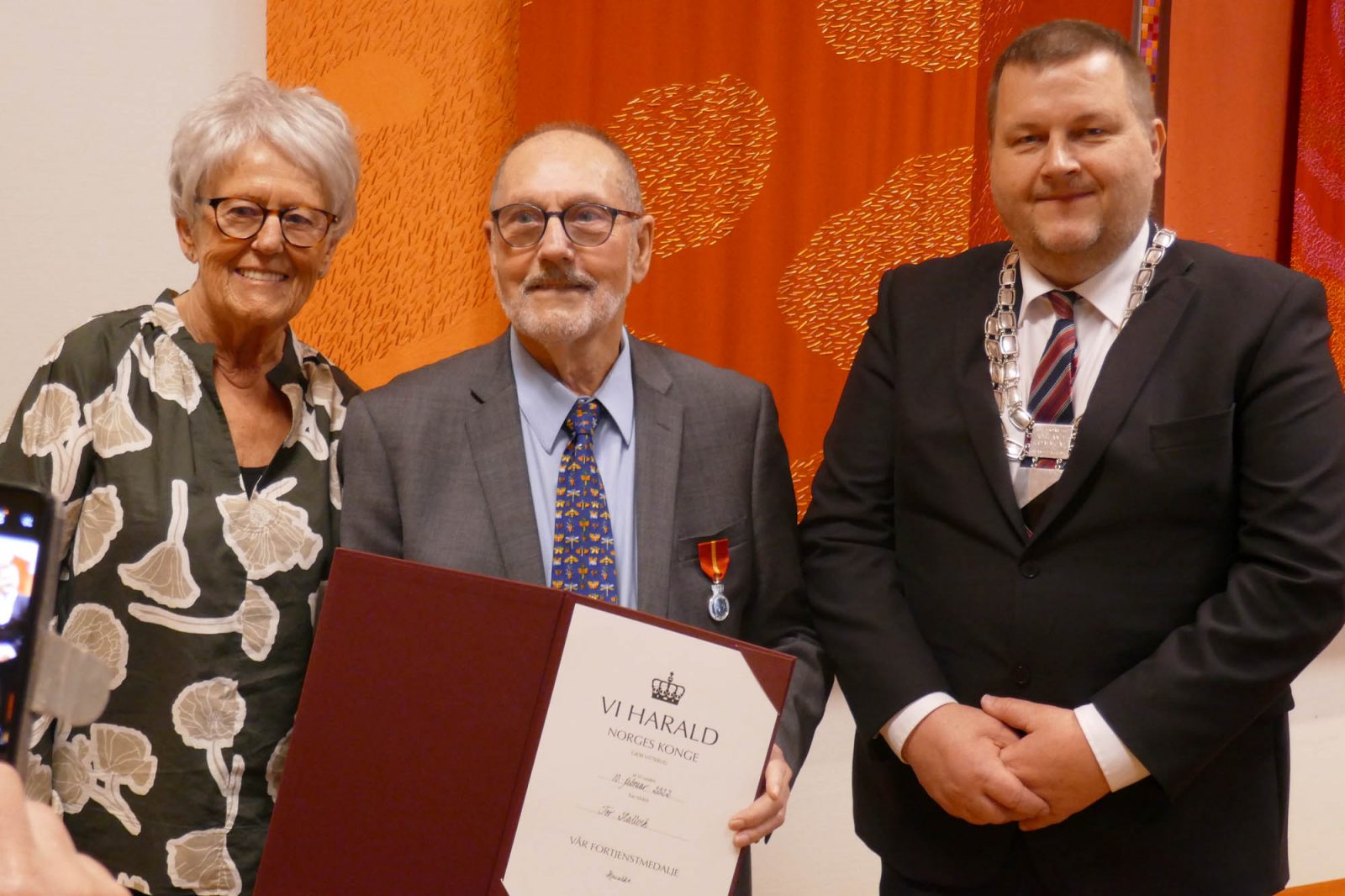 Kongens fortenestmedalje til Tor Stallvik