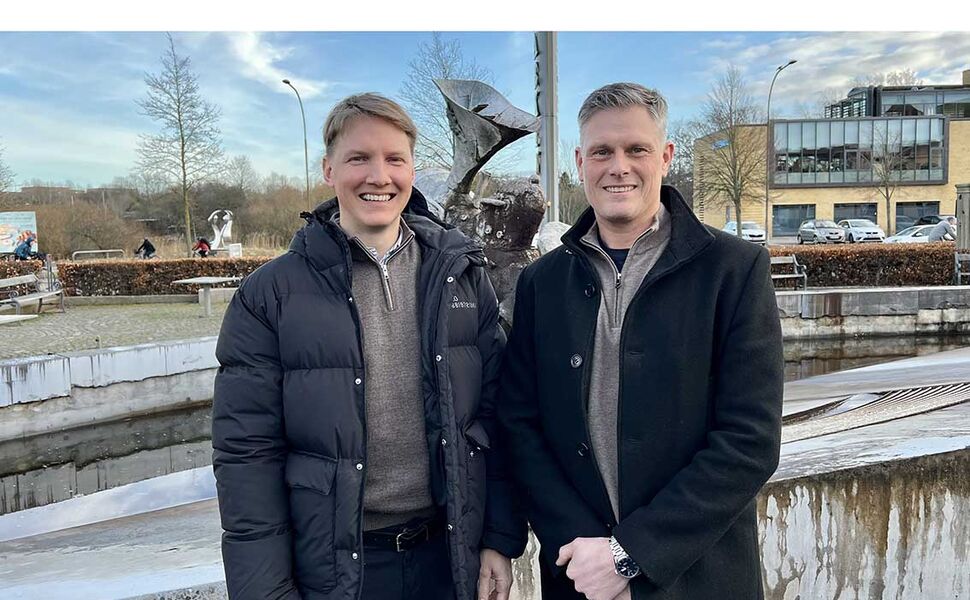 Per Mernelius (til høyre) overtar stillingen som Country Manager i Danmark fra Kasper Thomsen. Foto: Geminor