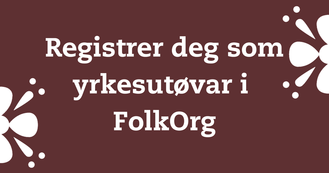 Registrer deg som yrkesutøvar i FolkOrg illustrasjons ingressbilde