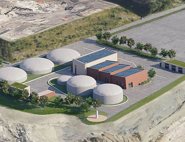 Illustrasjon av biogassanlegg på Voss. Kilde: BIR