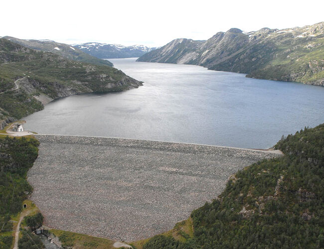 Vatnedalsdammen i Setesdal. Foto: Anders Martinsen