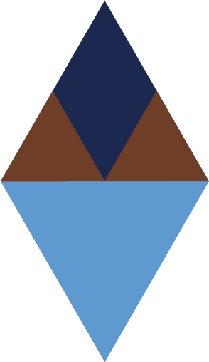 Drangsdalen av trekanter blå/brune farger