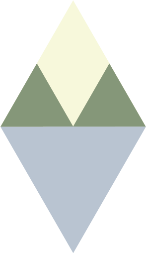 Drangsdalen av trekanter grå/grønne, lys gule farger