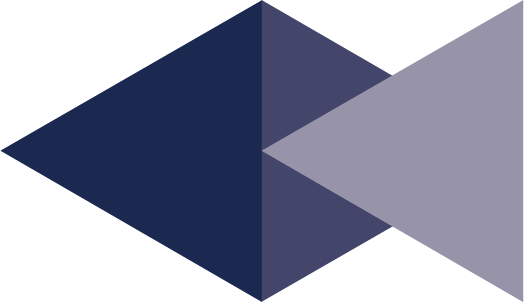 Fiskemotiv av trekanter, blå, grå farger