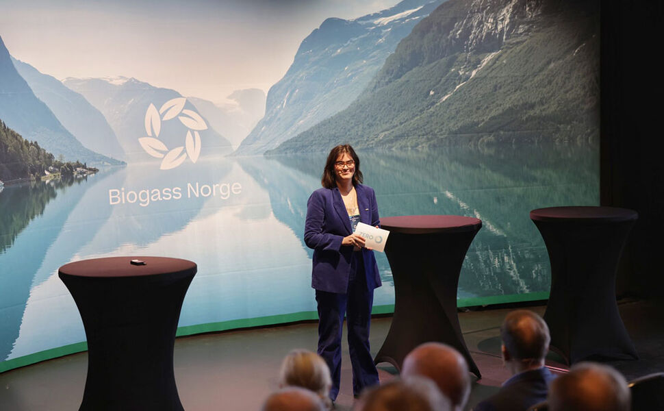 Anne Marit Post-Melby la frem ZEROs forslag på årets Biogasskonferanse. Foto: Mona Hauglid/Biogass Norge