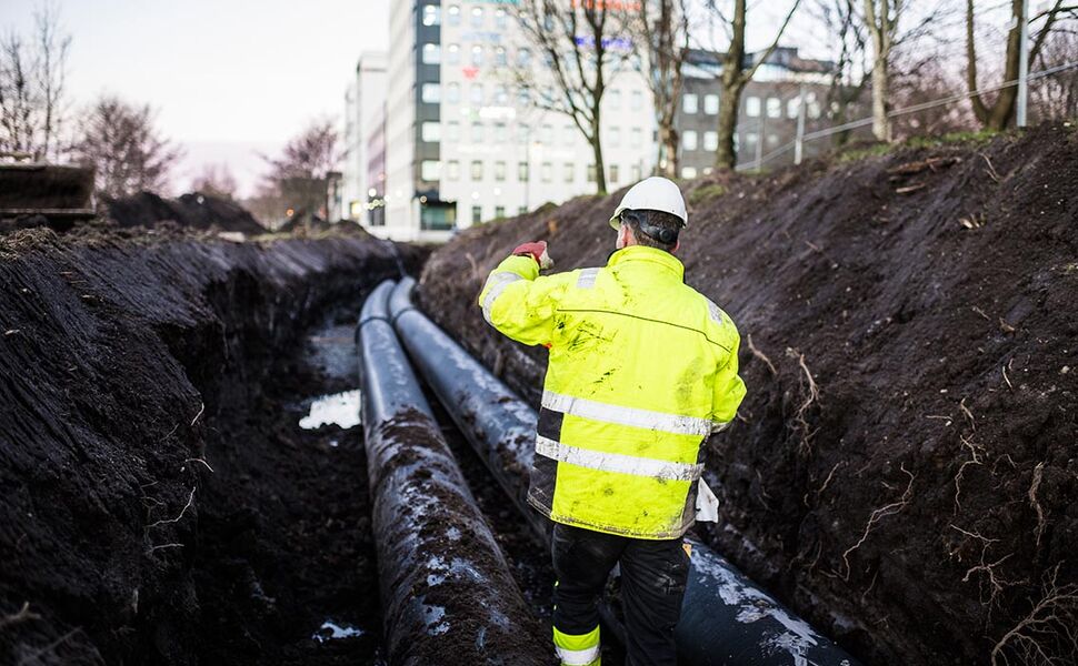 Aldri før har det blitt produsert mer fjernvarme enn i 2023. Foto: Kristofer Ryde / Lyse