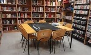 Bord med stoler, bøker Lund bibliotek