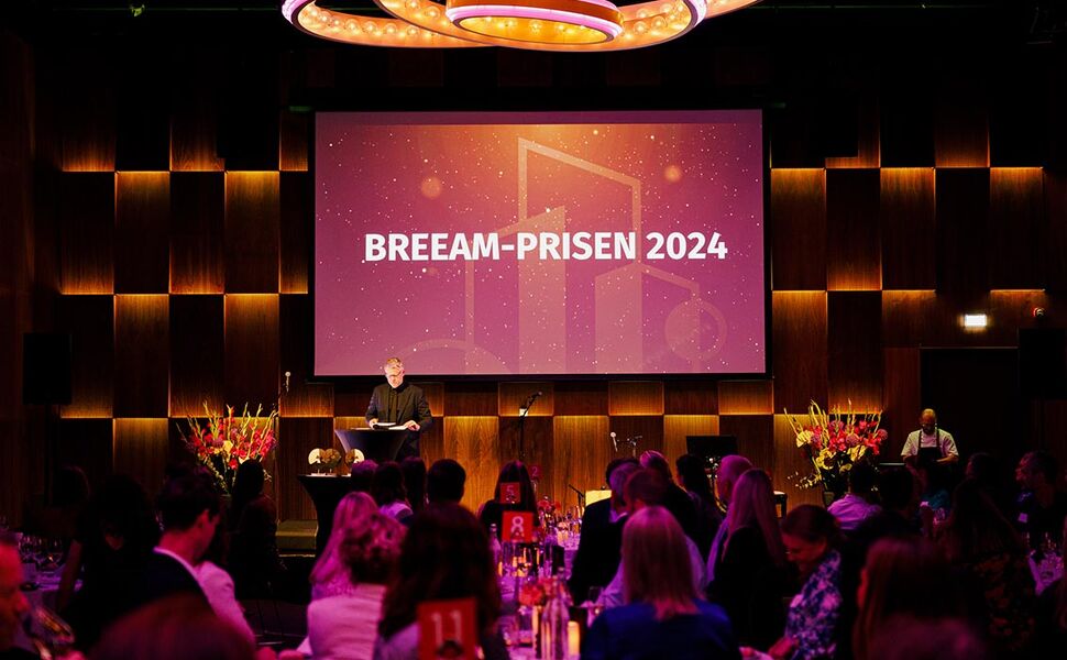 Over 100 mennesker var torsdag 6. juni samlet på The hub for å være med på Norges første BREEAM-prisutdeling. Foto: Grønn Byggallianse