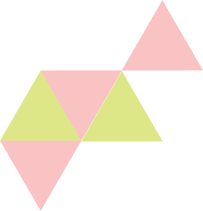 Gule og rosa trekanter