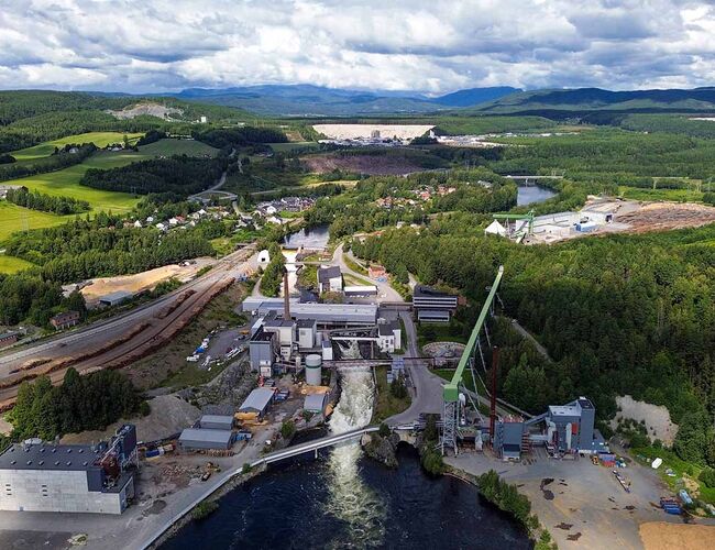 FLEX-prosjektet skal gjenbruke eksisterende infrastruktur på industriområdet «Treklyngen» utenfor Hønefoss. Foto: Egil Granum Viken Skog