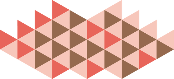 Røde brune rosa trekanter