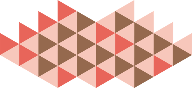 Røde brune rosa trekanter