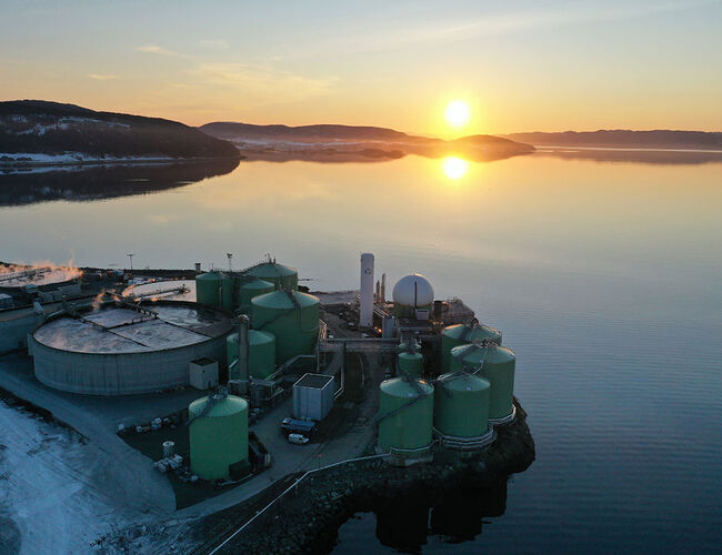 Biokraft sitt anlegg på Skogn i Trøndelag vil inngå i det nye selskapet 1Vision Biogas.  Foto: Biokraft International AB