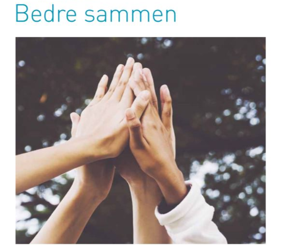 Hender som gir high five. Tekst: Bedre sammen.