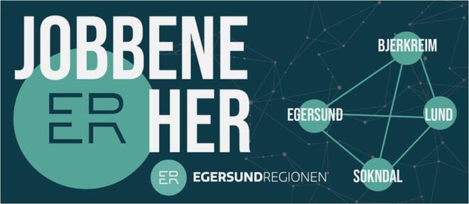 Logo for Egersundregionen, jobbene er her