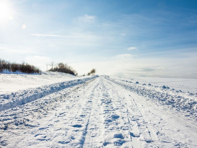 snø på veien