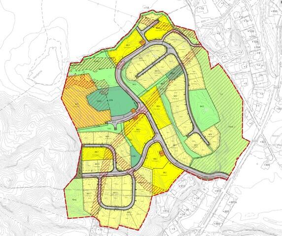 Kartutsnitt planforslag Holum Vest