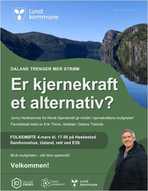 Plakat med Er kjernekraft et alternativ