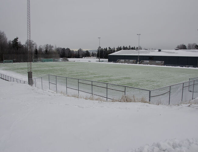 Denne kunstgressbanen i Sofiemyr idrettspark ble koblet på anlegget den 1. juni 2024. Foto: EnergiAktuelt