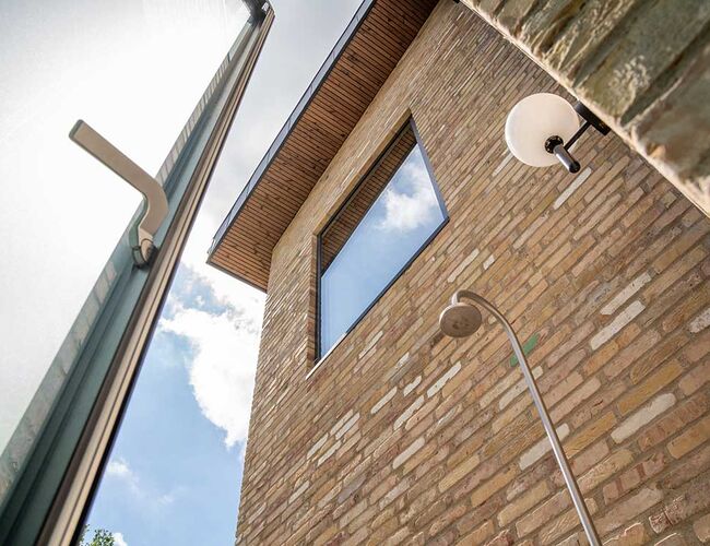 Gjenbruk av murstein er i dag et nisjeområde. Prosjektet skal være en katalysator for et større utvalg av konkurransedyktige sirkulære byggematerialer. Foto: Lundshilds Tegnestue