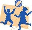 barn som leker med en ball