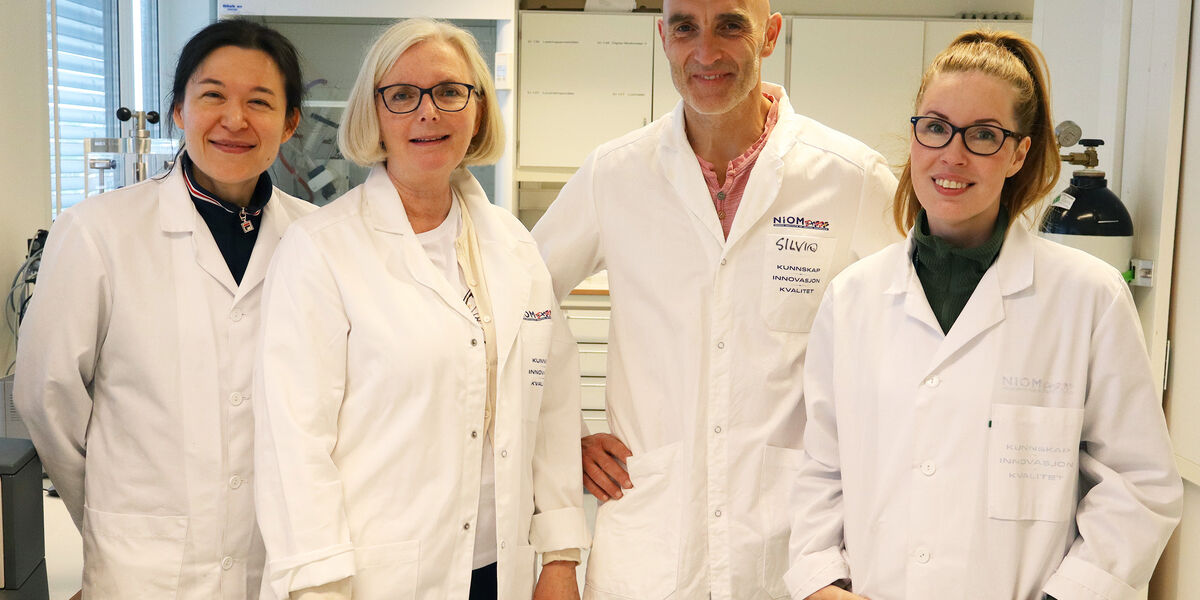 Photo of NIOM employees Lene Grutle, Inger Sofie Drageland, Silvio Uhlig and Maria Pain