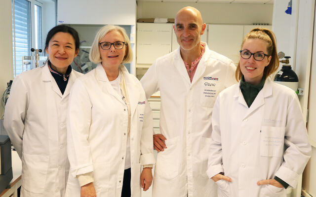 Photo of NIOM employees Lene Grutle, Inger Sofie Drageland, Silvio Uhlig and Maria Pain