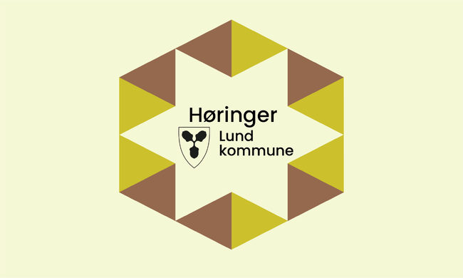 gule og brune trekanter i en ring