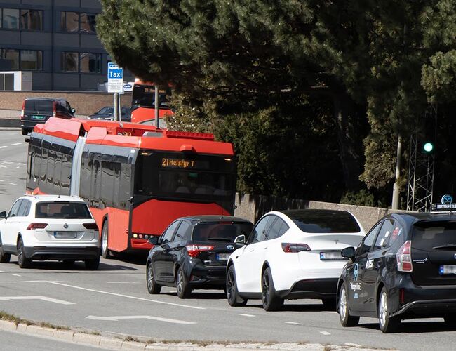 Mesteparten av biodrivstoffet ble solgt til veitrafikk. Det ble omsatt 529 millioner liter biodrivstoff til veitrafikk i 2024. Foto: Aase Marie Lund Evensen, Miljødirektoratet