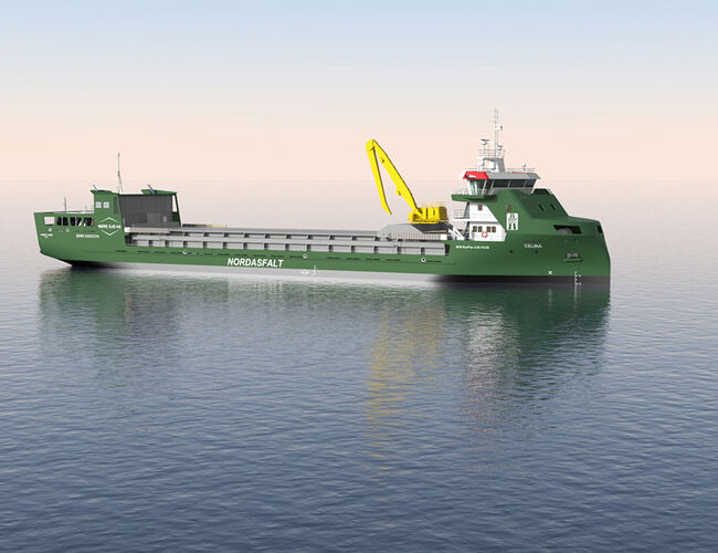 Møre Sjøs bulkskip skal seile på hydrogen Illustrasjon: Møre Sjø